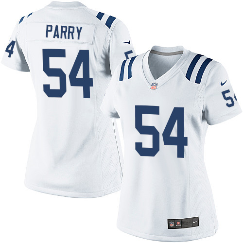 Women's Elite David Parry Nike Jersey White Road - #54 NFL Indianapolis Colts